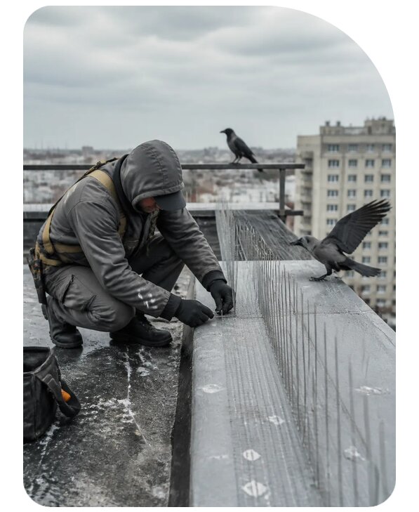Защита от ворон под ключ в Пятигорске по цене от 5137 р. | Сенат-Птг